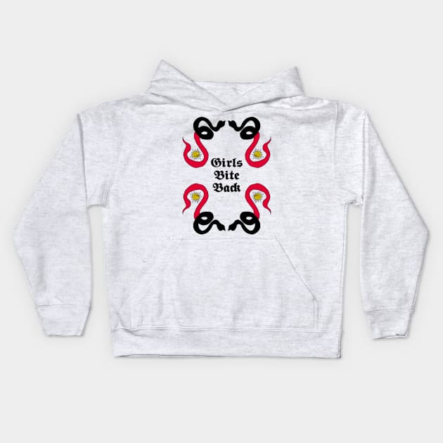 girls bite back Kids Hoodie by MariahMDesign